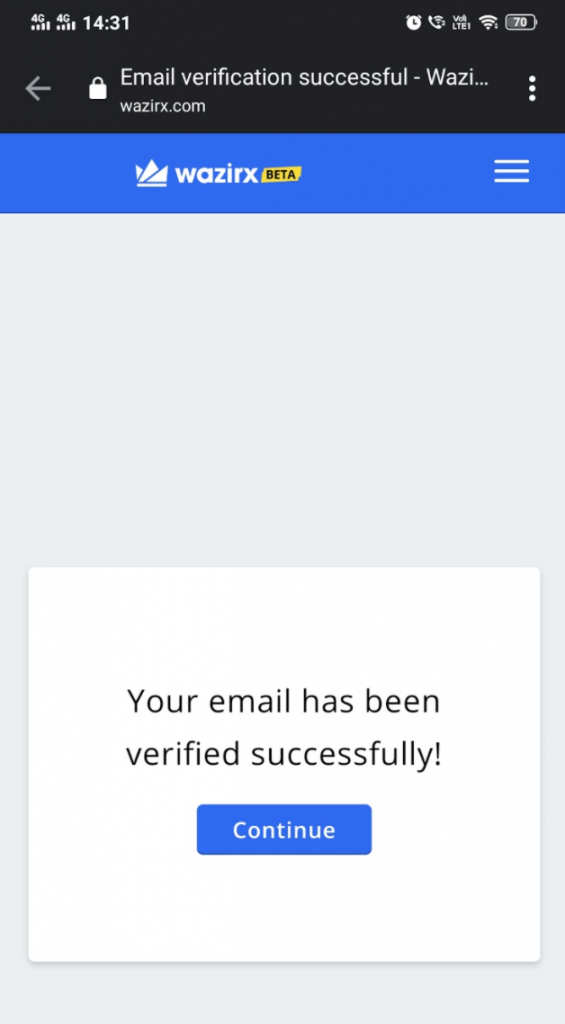 verify wazirx account